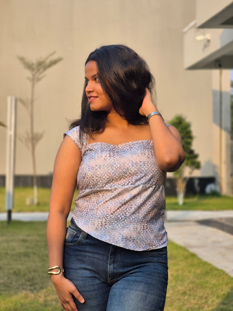 ZIA Mosaic Muse Curve Top