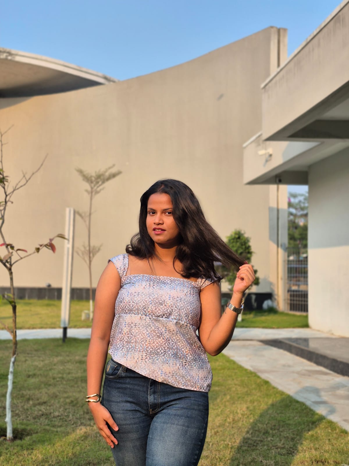 ZIA Mosaic Muse Curve Top