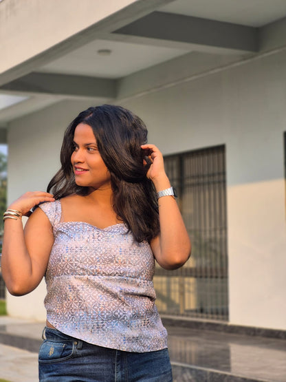 ZIA Mosaic Muse Curve Top