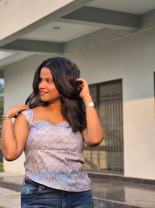 ZIA Mosaic Muse Curve Top