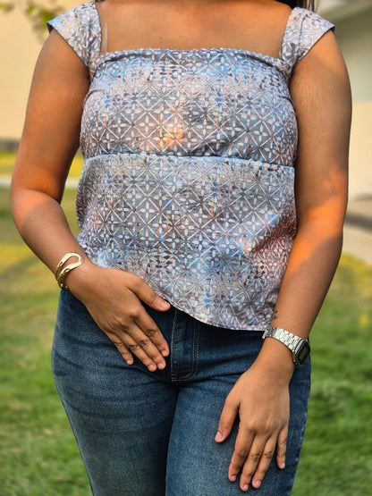 ZIA Mosaic Muse Curve Top