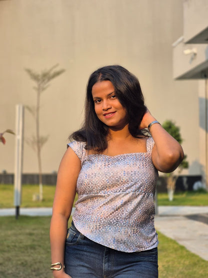 ZIA Mosaic Muse Curve Top