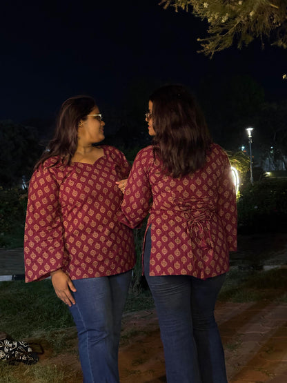 LAAL ISHQ BELL SLEEVES KURTI