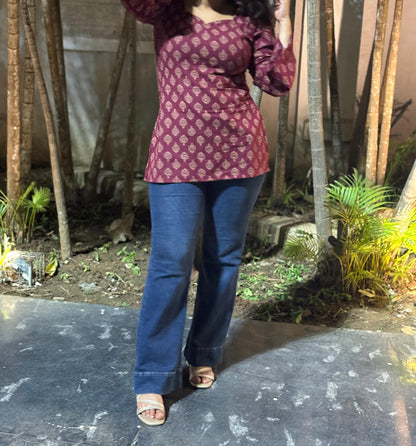 LAAL ISHQ BELL SLEEVES KURTI