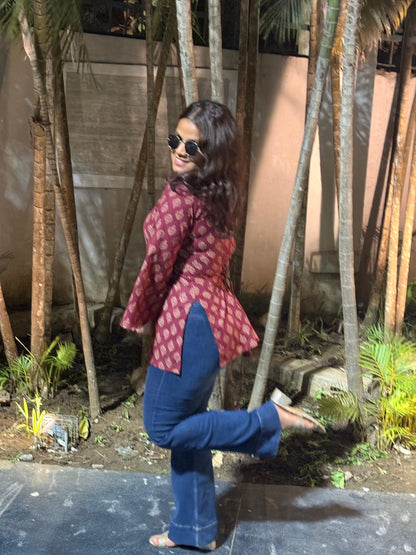 LAAL ISHQ BELL SLEEVES KURTI